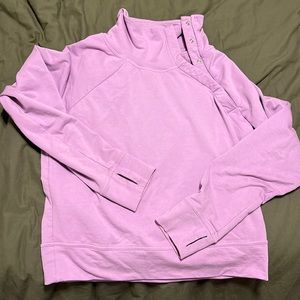 Pact lavender pullover with side snap